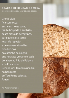 Oração para a Bênção da Mesa | 26.04.2026